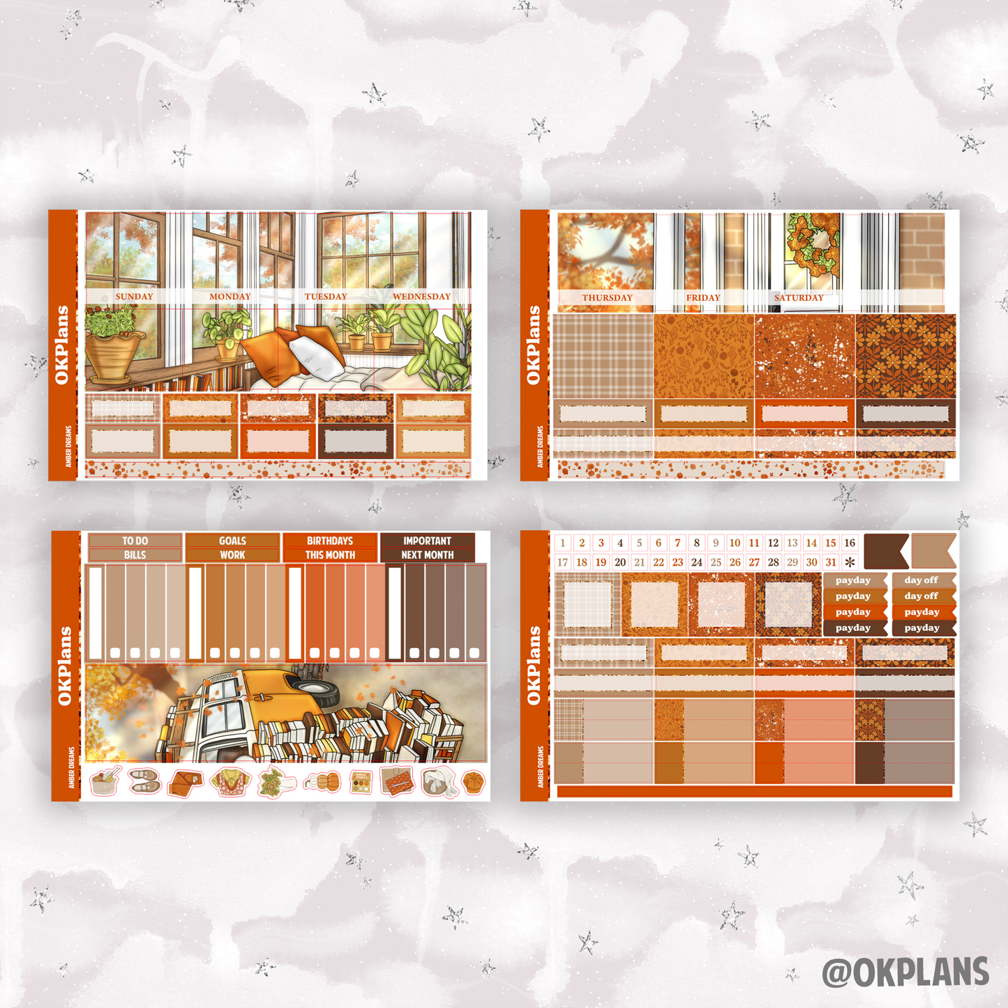 1.5 Monthly Kit // Amber Dreams // Printable