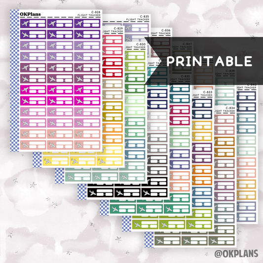 Flight Tracker // Printable // Multicolor Functional