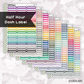 Half Hour Dash Labels //  Multicolor Functional
