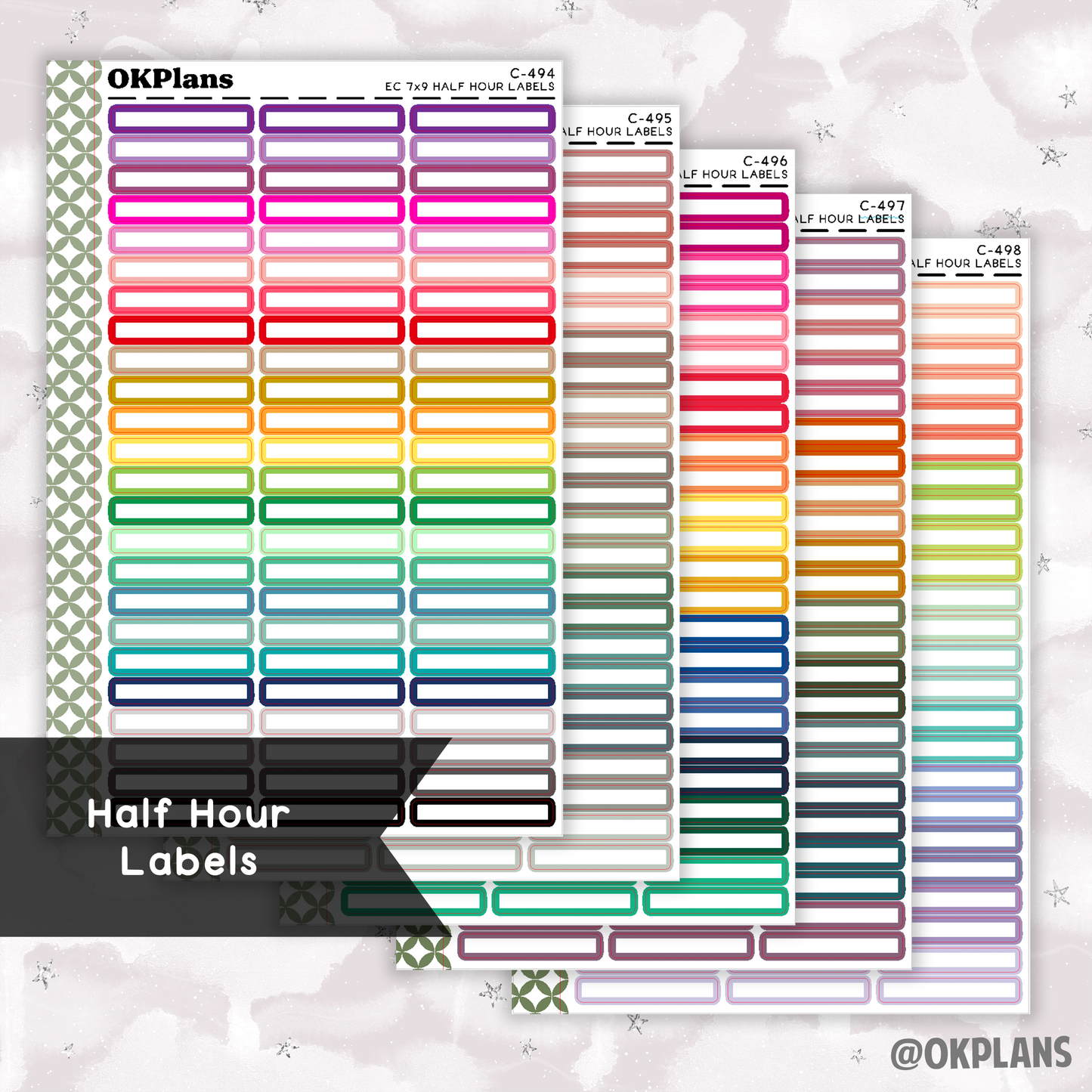 Half Hour Labels // Multicolor Functional
