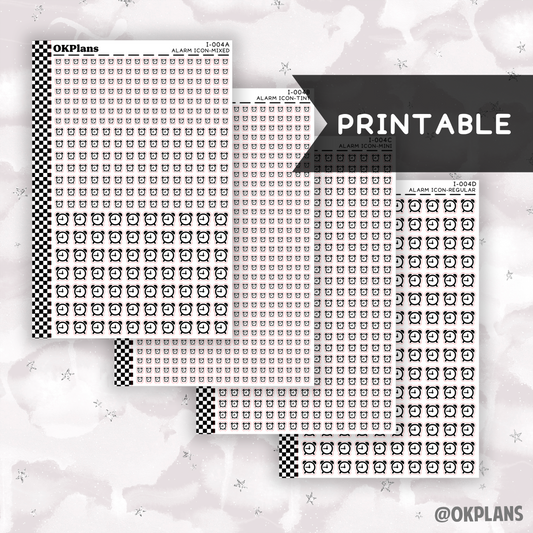 Alarm // Printable // I-004 // Icons