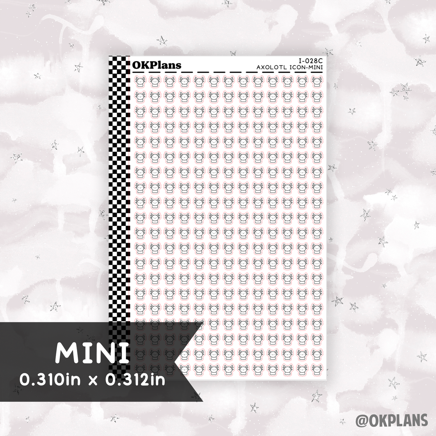 Axolotl // Printable // I-028 // Icons