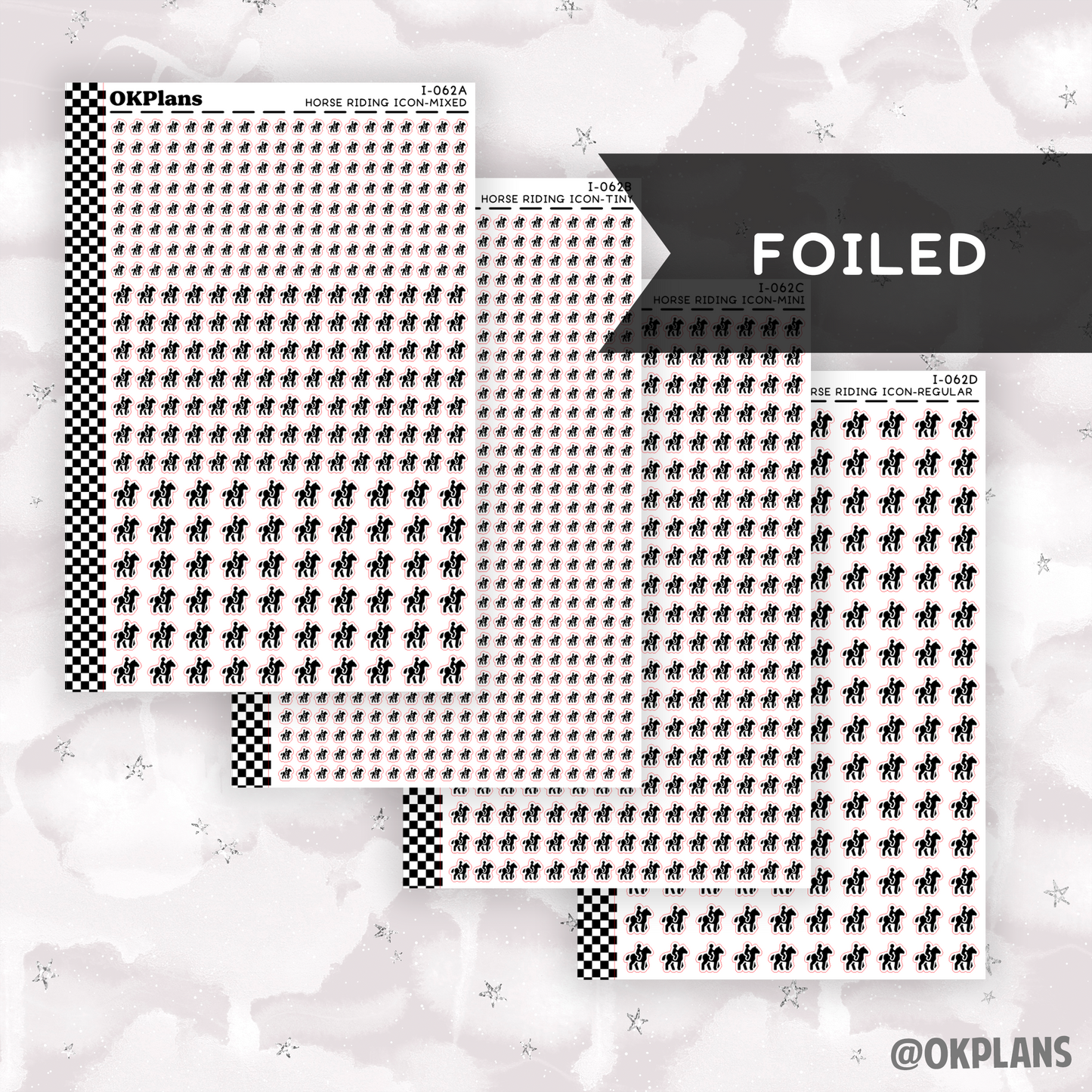 Horse Riding // I-062 // Foiled Icons