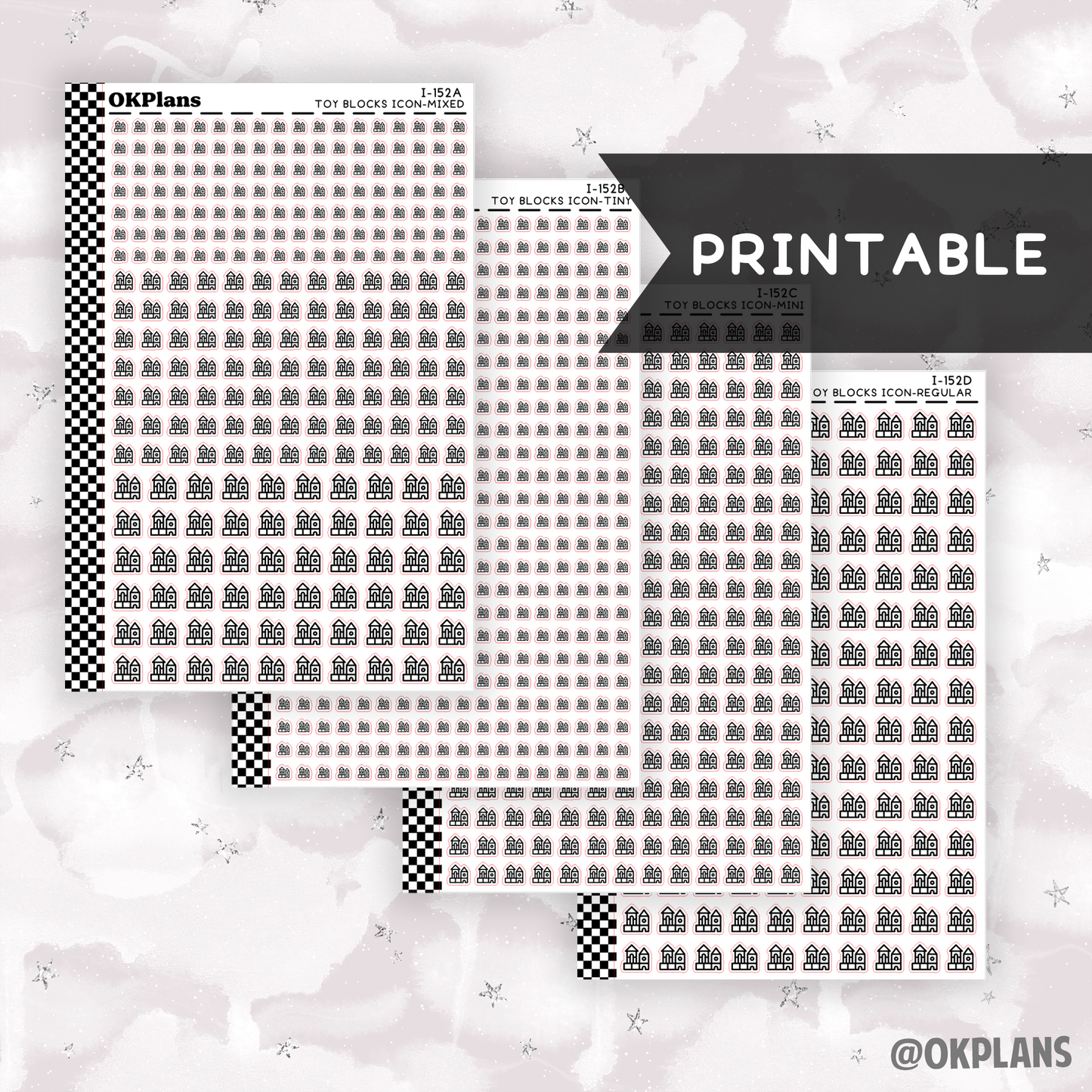 Toy Blocks // Printable // I-152 // Icons