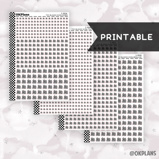 Toy Blocks // Printable // I-152 // Icons