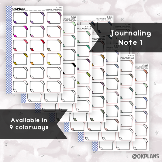Journaling Note 1 // Multicolor Functional