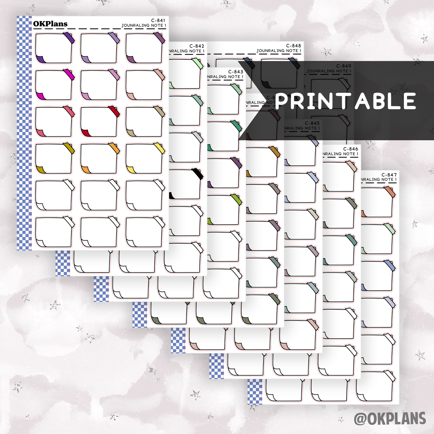 Journaling Note 1 // Printable // Multicolor Functional