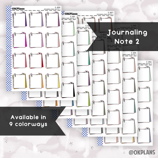 Journaling Note 2 // Multicolor Functional