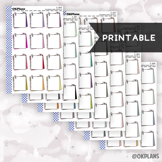 Journaling Note 2 // Printable // Multicolor Functional