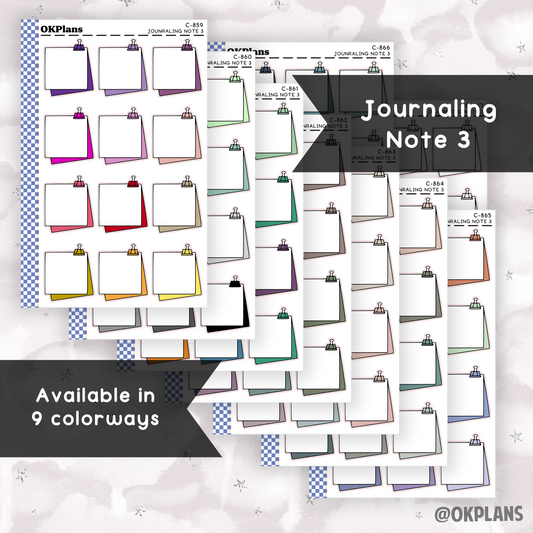 Journaling Note 3 // Multicolor Functional