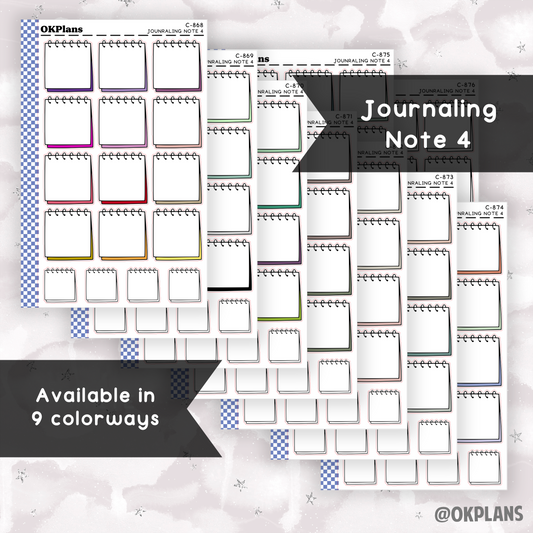Journaling Note 4 // Multicolor Functional