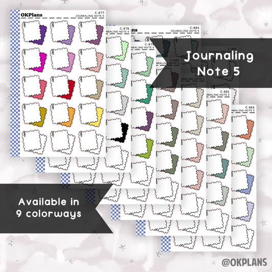 Journaling Note 5 // Printable // Multicolor Functional