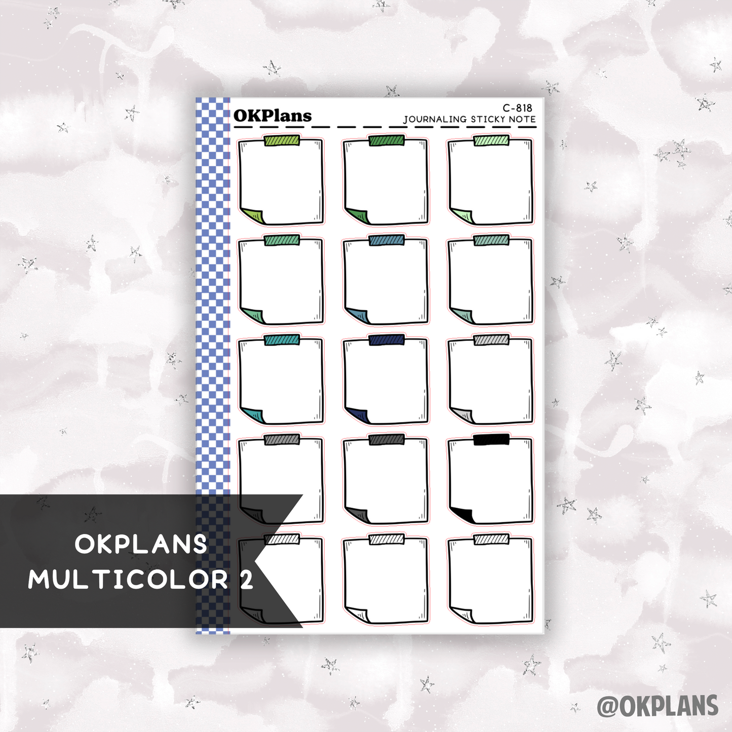 Journaling Sticky Note // Printable // Multicolor Functional