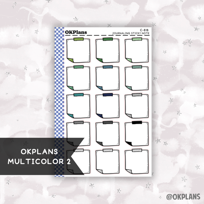 Journaling Sticky Note // Printable // Multicolor Functional