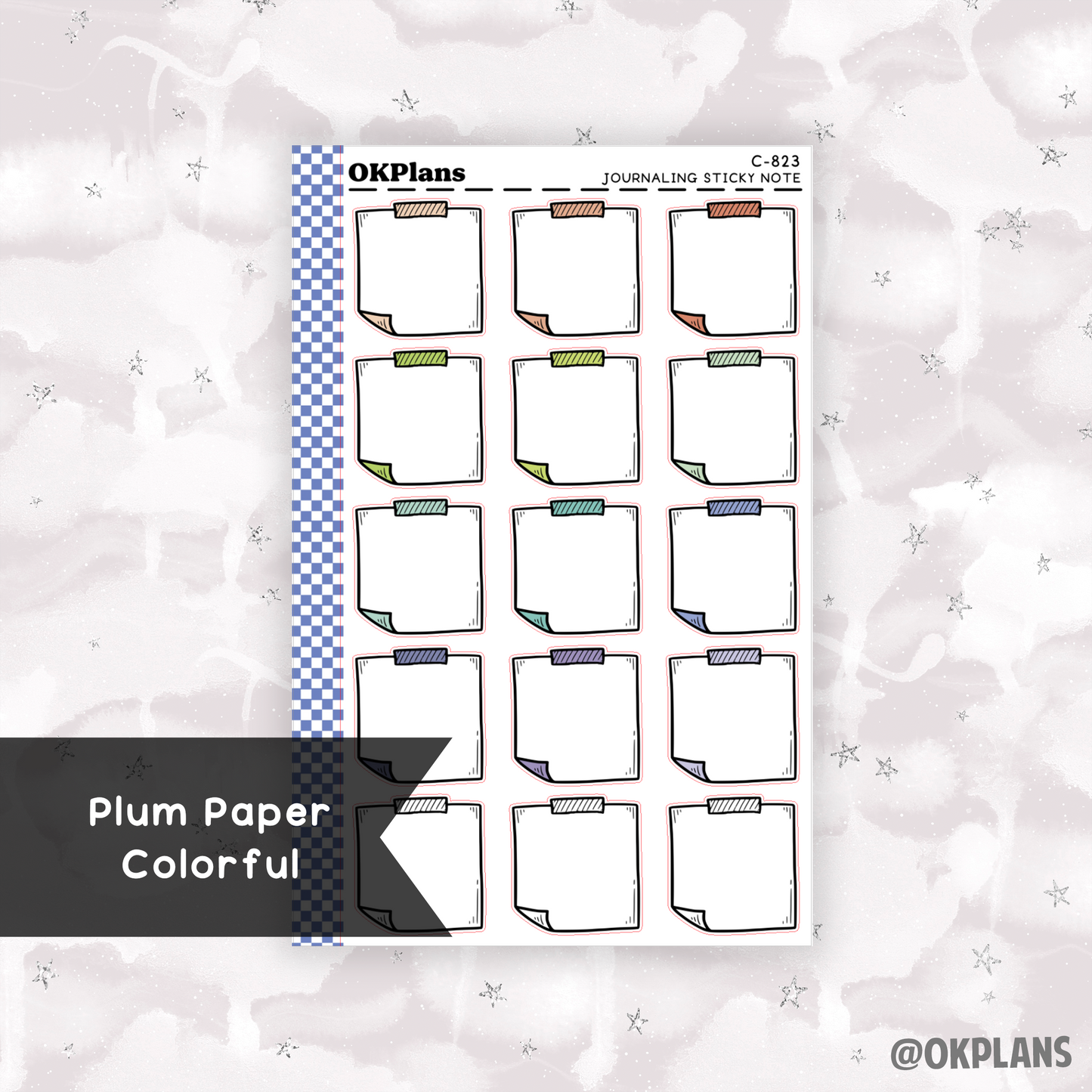 Journaling Sticky Note // Printable // Multicolor Functional