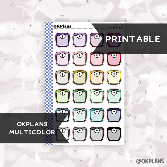 Large Scales // Multicolor // Printable // C-206 // Multicolor Functional