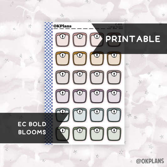 Large Scales // EC Bold Blooms // Printable // C-812 // Multicolor Functional