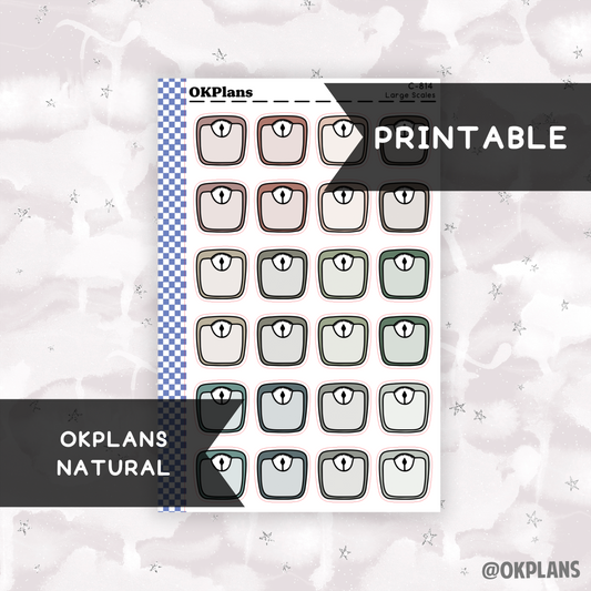 Large Scales // Natural // Printable // C-814 // Multicolor Functional
