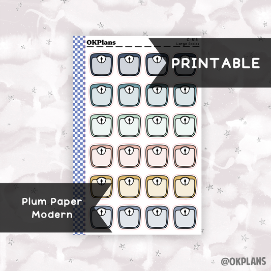Large Scales // Plum Paper Modern // Printable // C-815 // Multicolor Functional