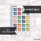 Large Sticky Note // EC Multicolor // Printable // C-234 // Multicolor Functional
