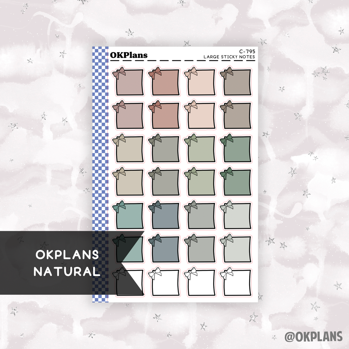 Large Sticky Note // Natural // Printable // C-795 // Multicolor Functional