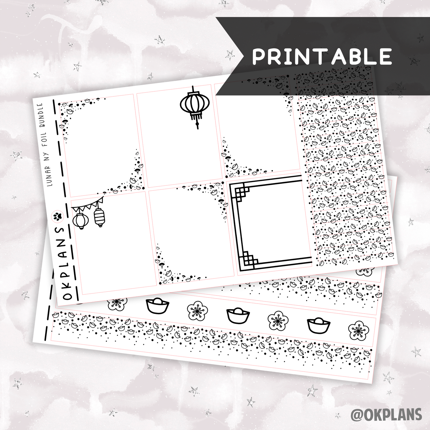 Lunar New Year // Printable // Foil Bundle