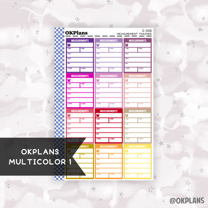 Measurement Tracker //  Multicolor Functional