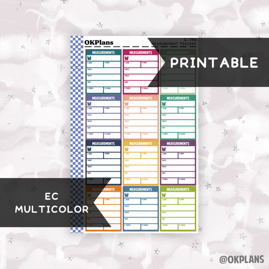 Measurement Tracker // Printable // EC Multicolor // C-790 // Multicolor Functional
