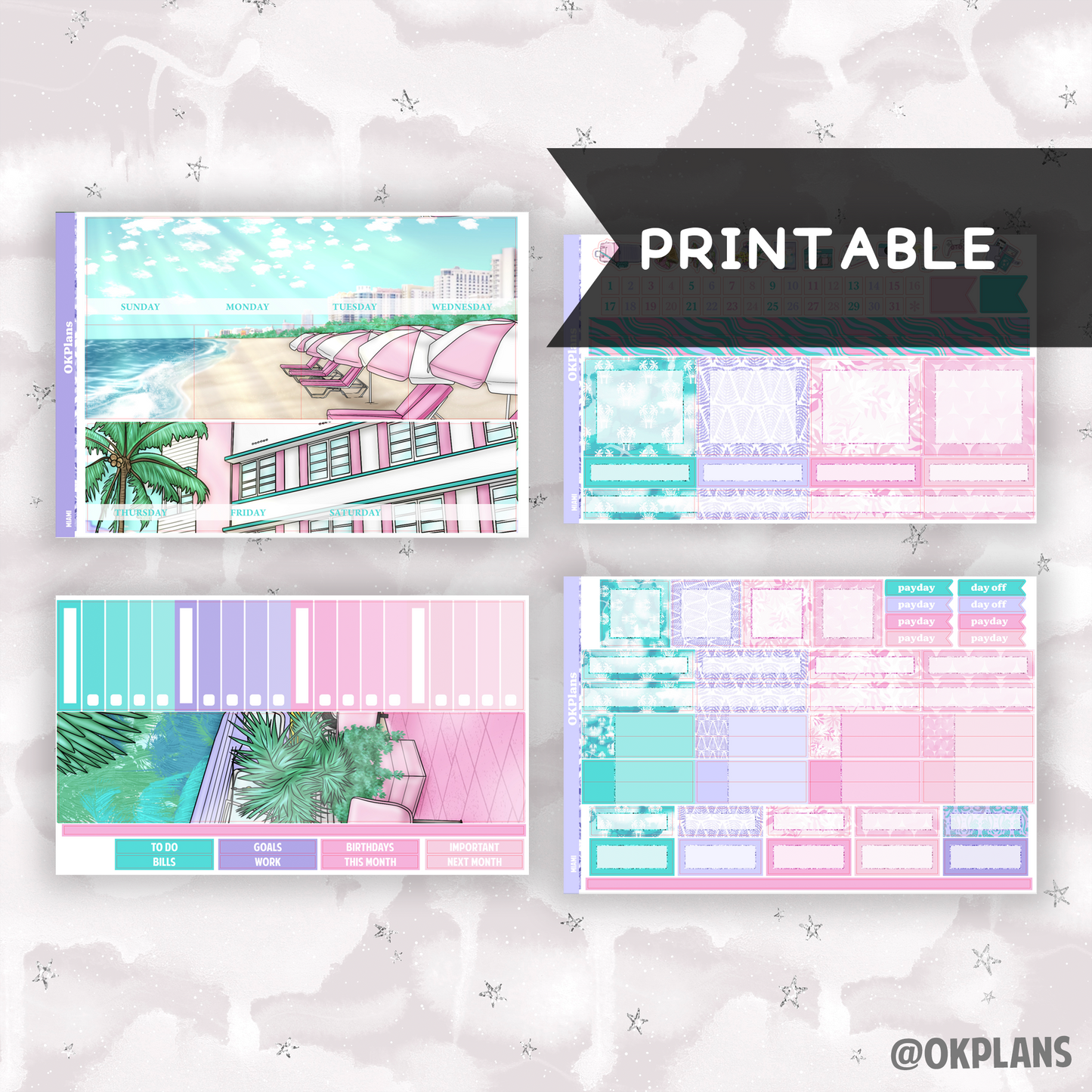 1.6 Monthly Kit // Miami // Printable