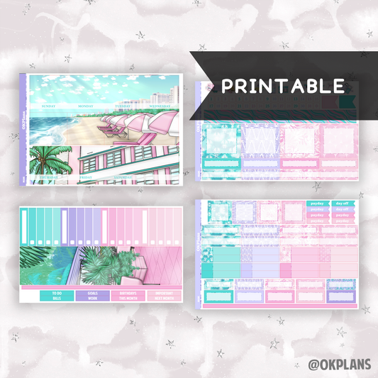 1.6 Monthly Kit // Miami // Printable