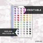 Mini Sticky Note // Multicolor // Printable // C-230 // Multicolor Functional
