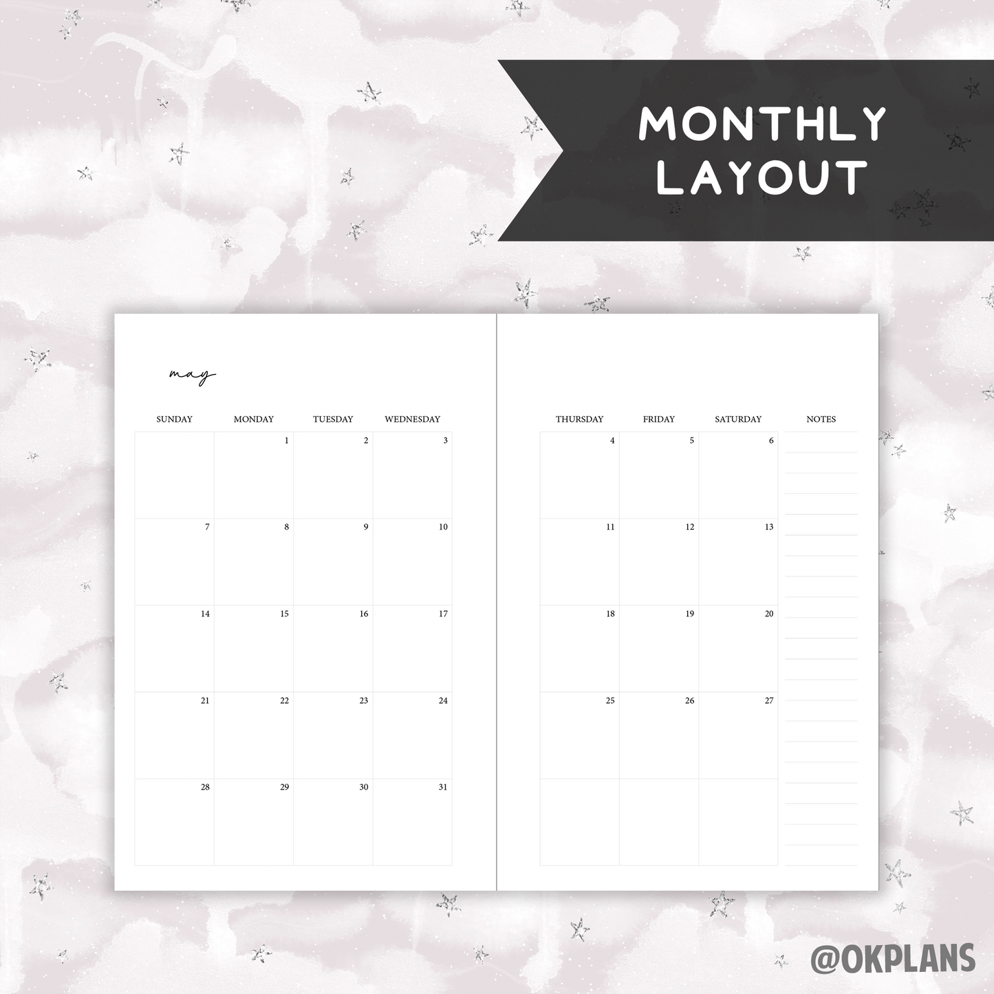 *DATED* Mini Weekly Planner - Pick Weekly Option