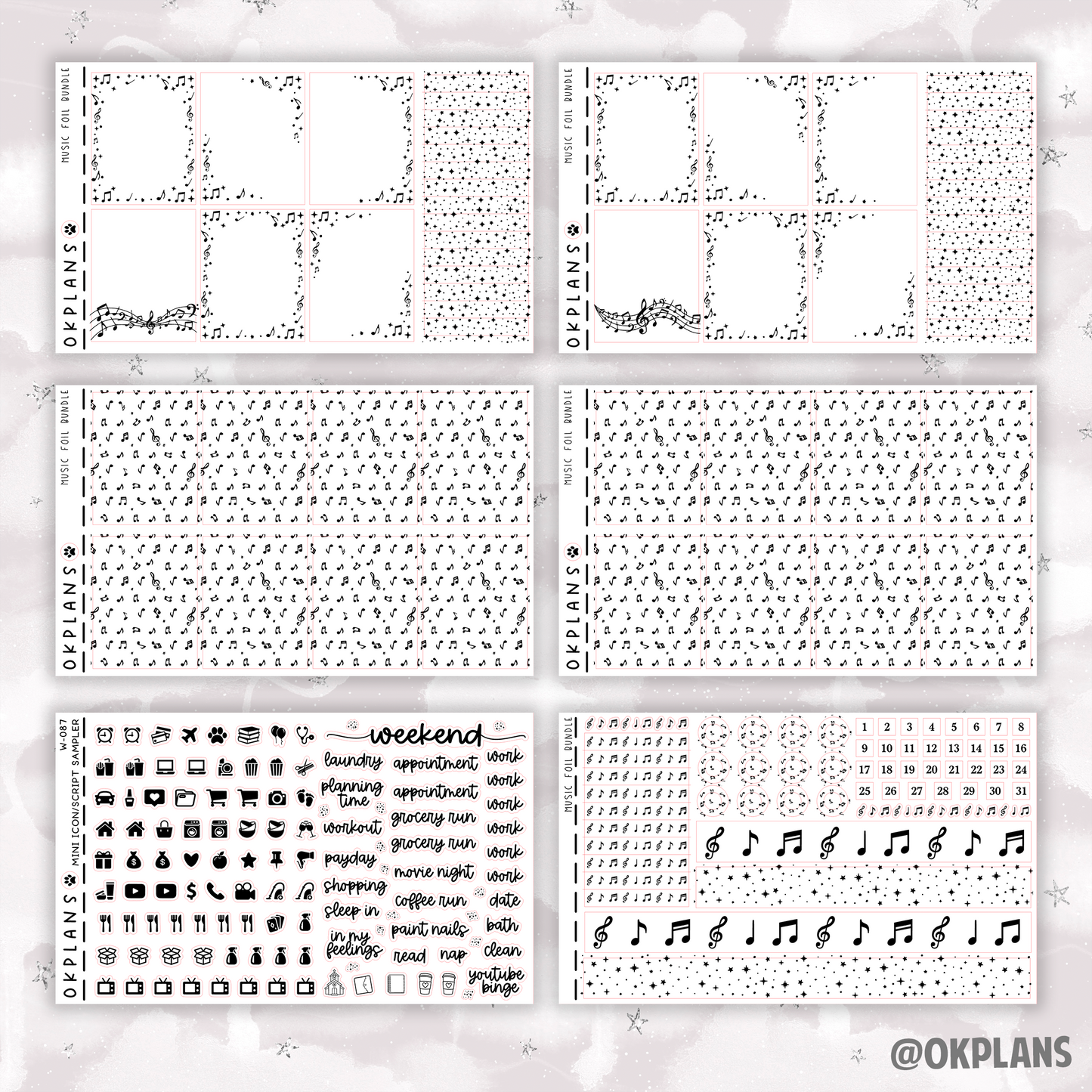 Music // Printable // Foil Bundle