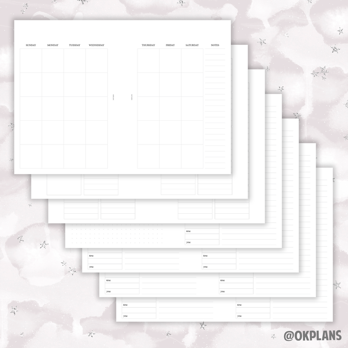 Personal Wide Functional + Daily Planner // Digital Download