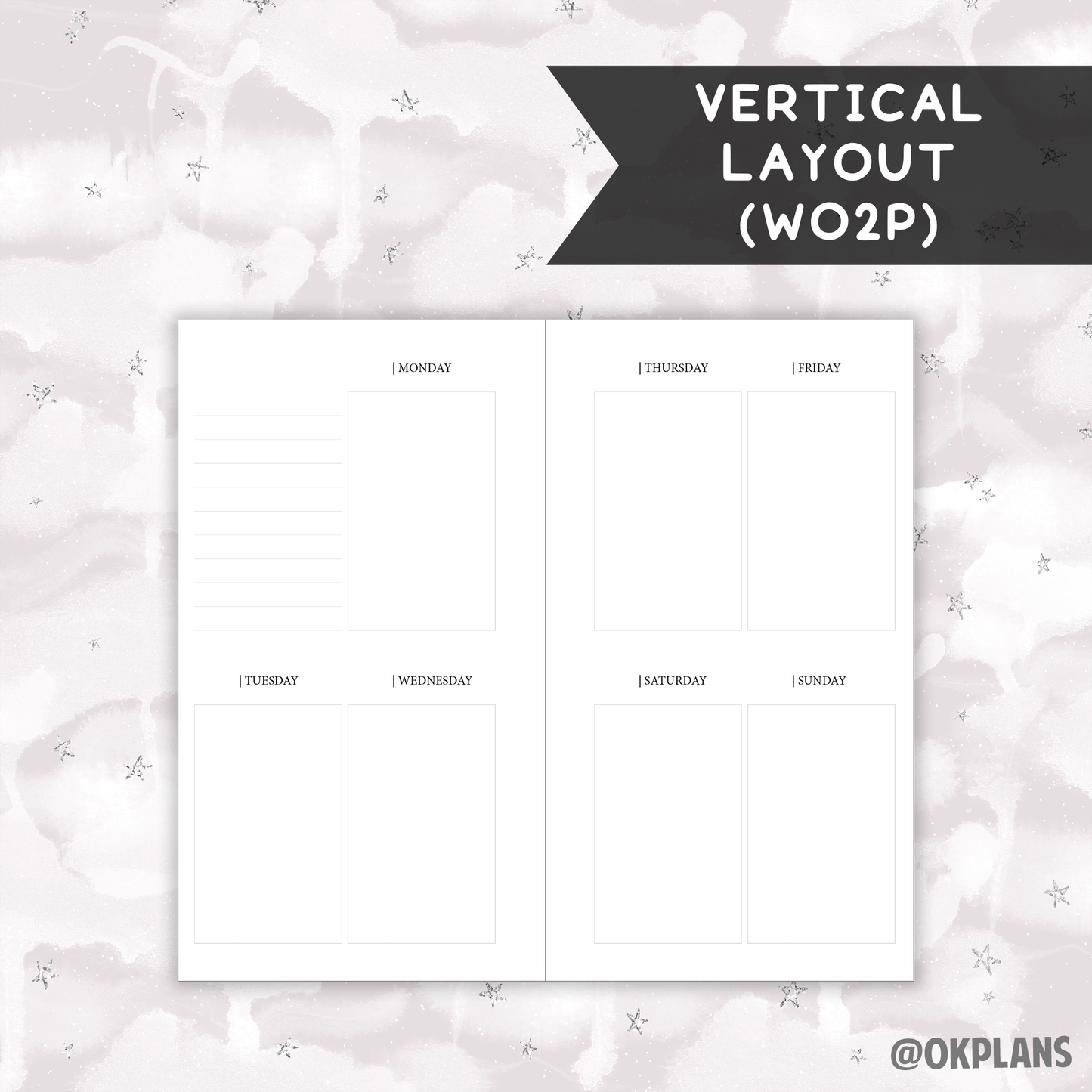 *UNDATED* Personal Weekly Planner - Pick Weekly Option