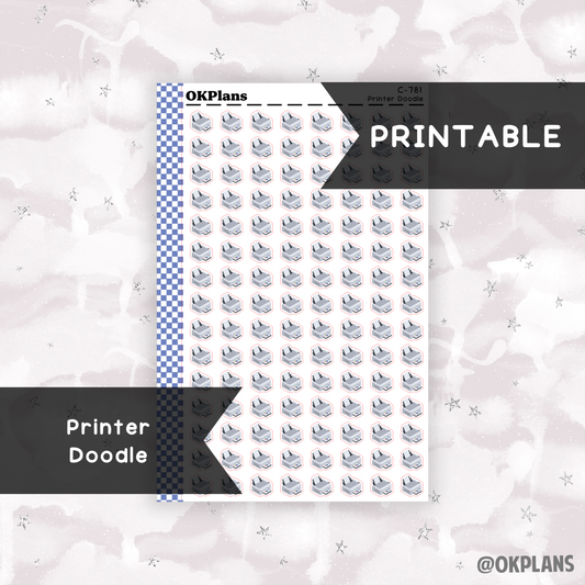 Printer Doodle // Printable // C-781 // Doodle