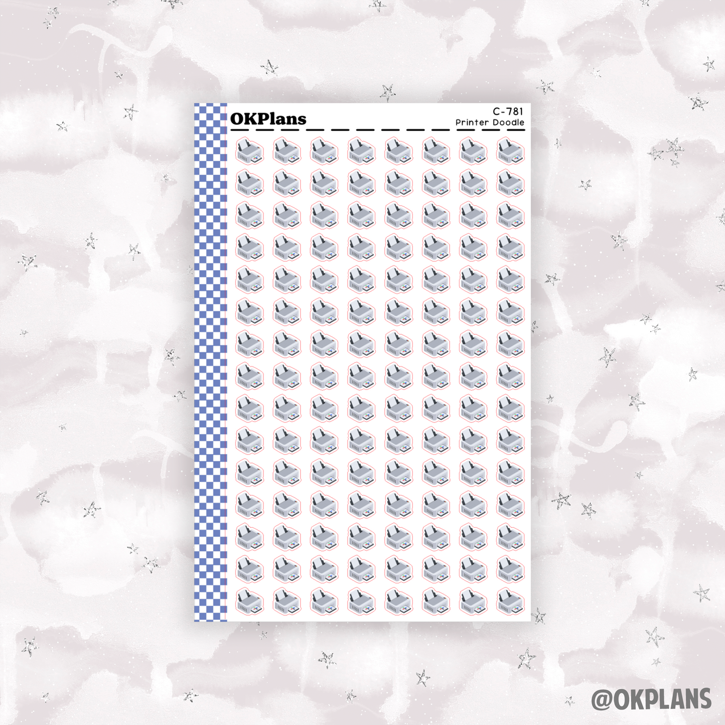 Printer Doodle // Printable // C-781 // Doodle
