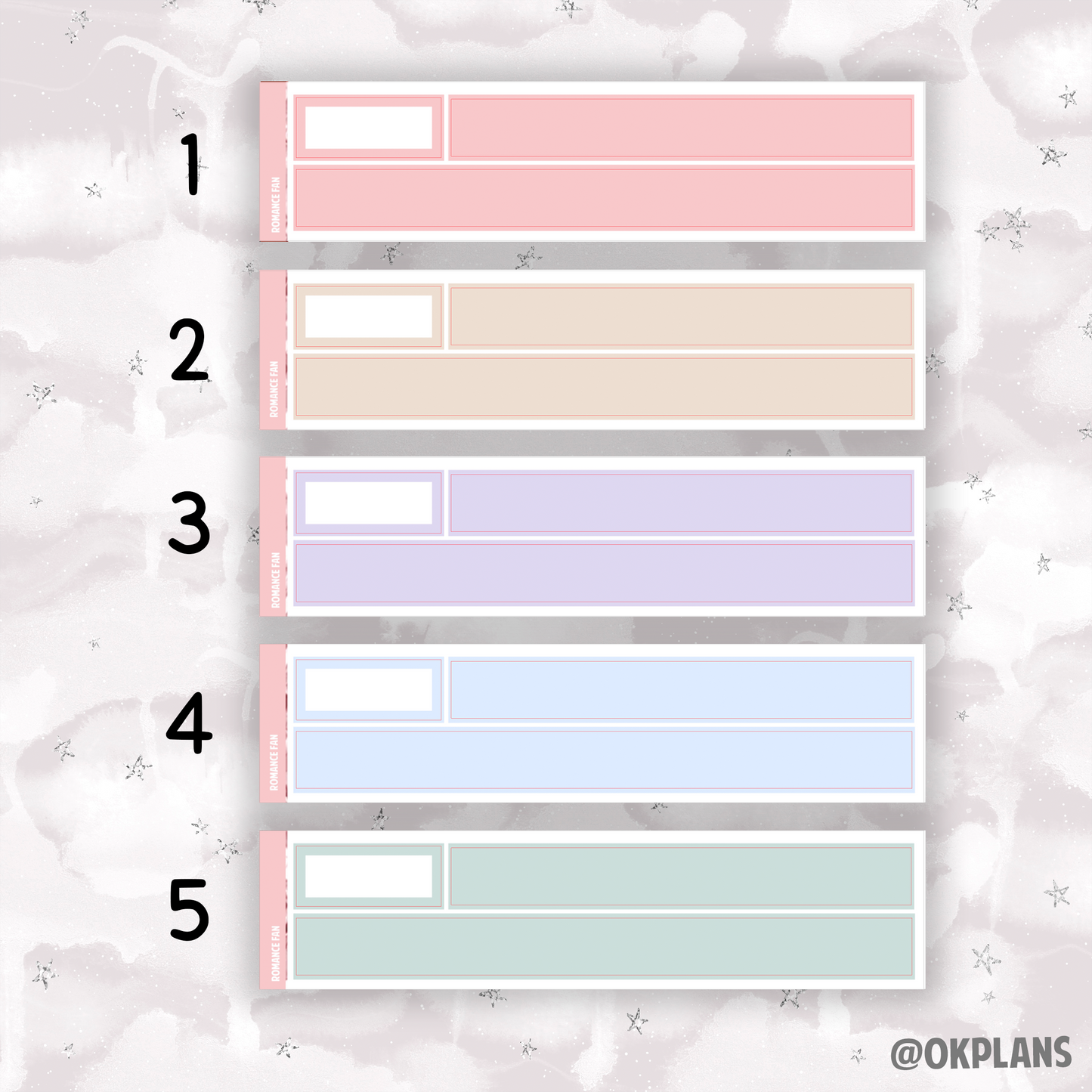 Romance Fan // Printable // Weekly Kit
