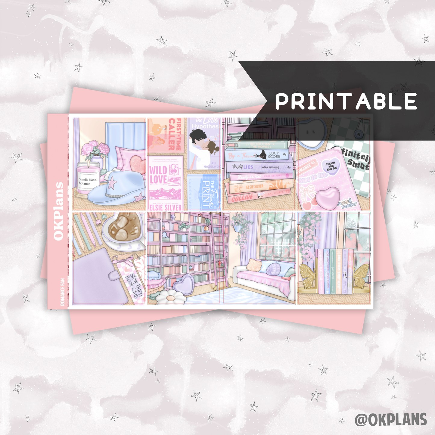 Romance Fan // Printable // Weekly Kit