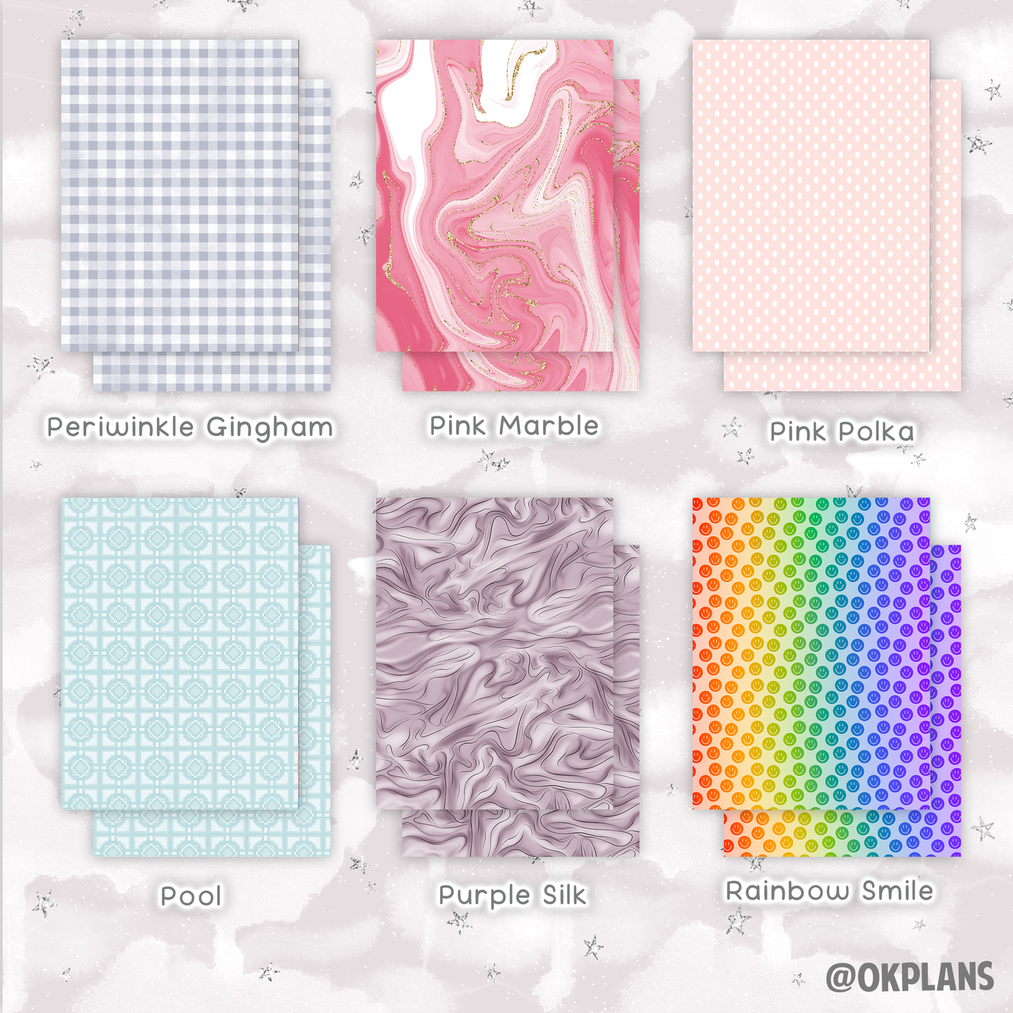 Simple Pattern Planner Covers // Pick your SIZE and DESIGN