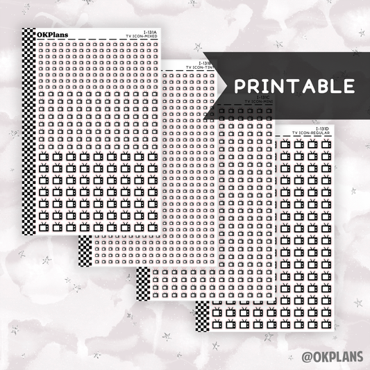 TV // Printable // I-131 // Icons