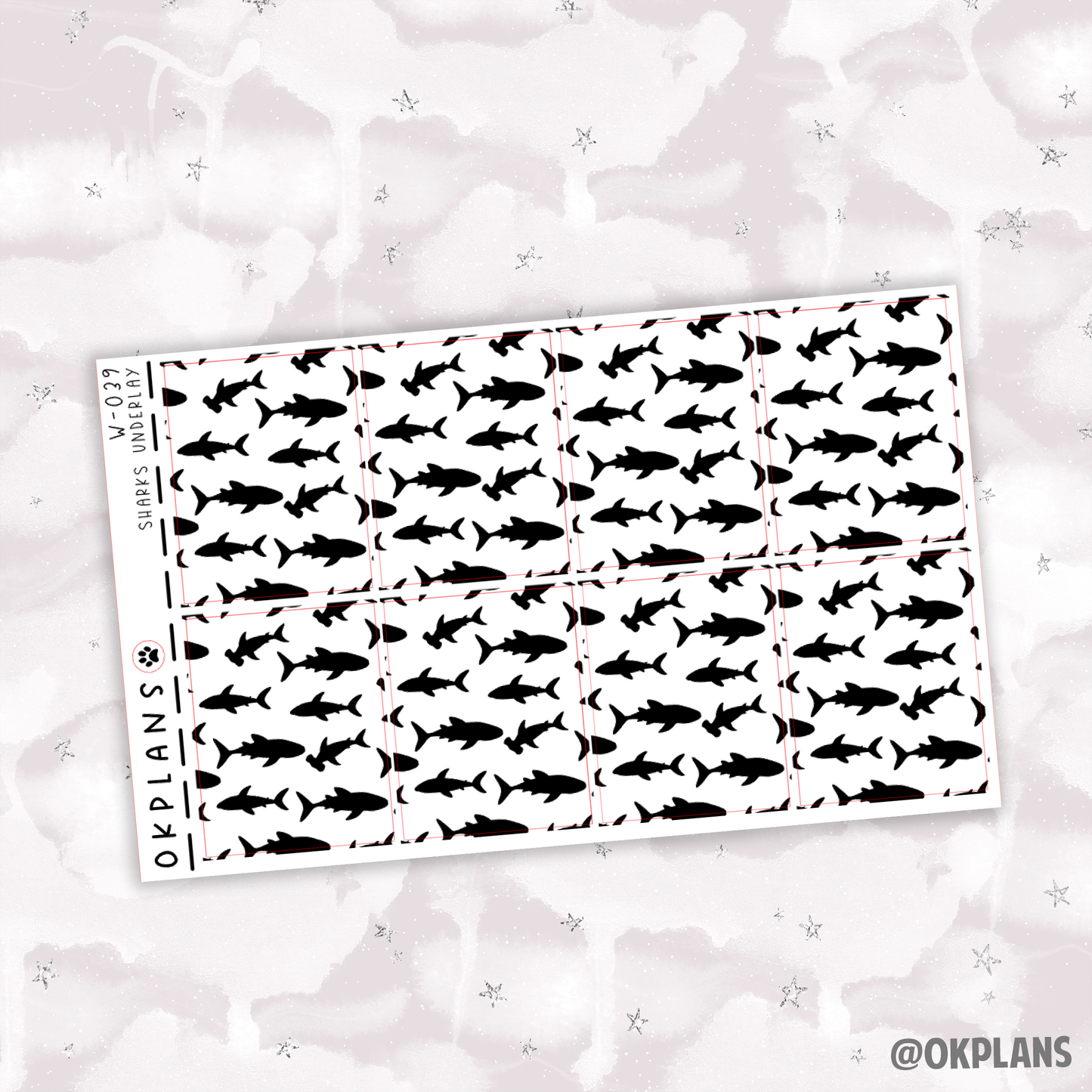 Shark Underlays // W-039 // Foiled