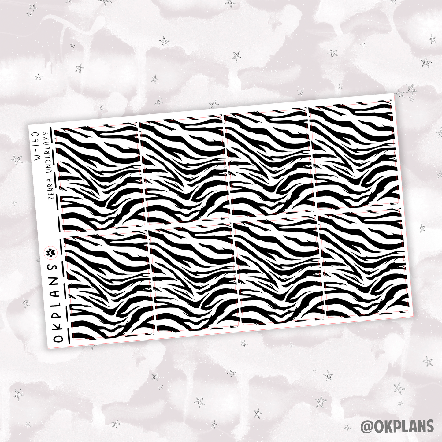 Zebra Underlays // W-150 // Foiled