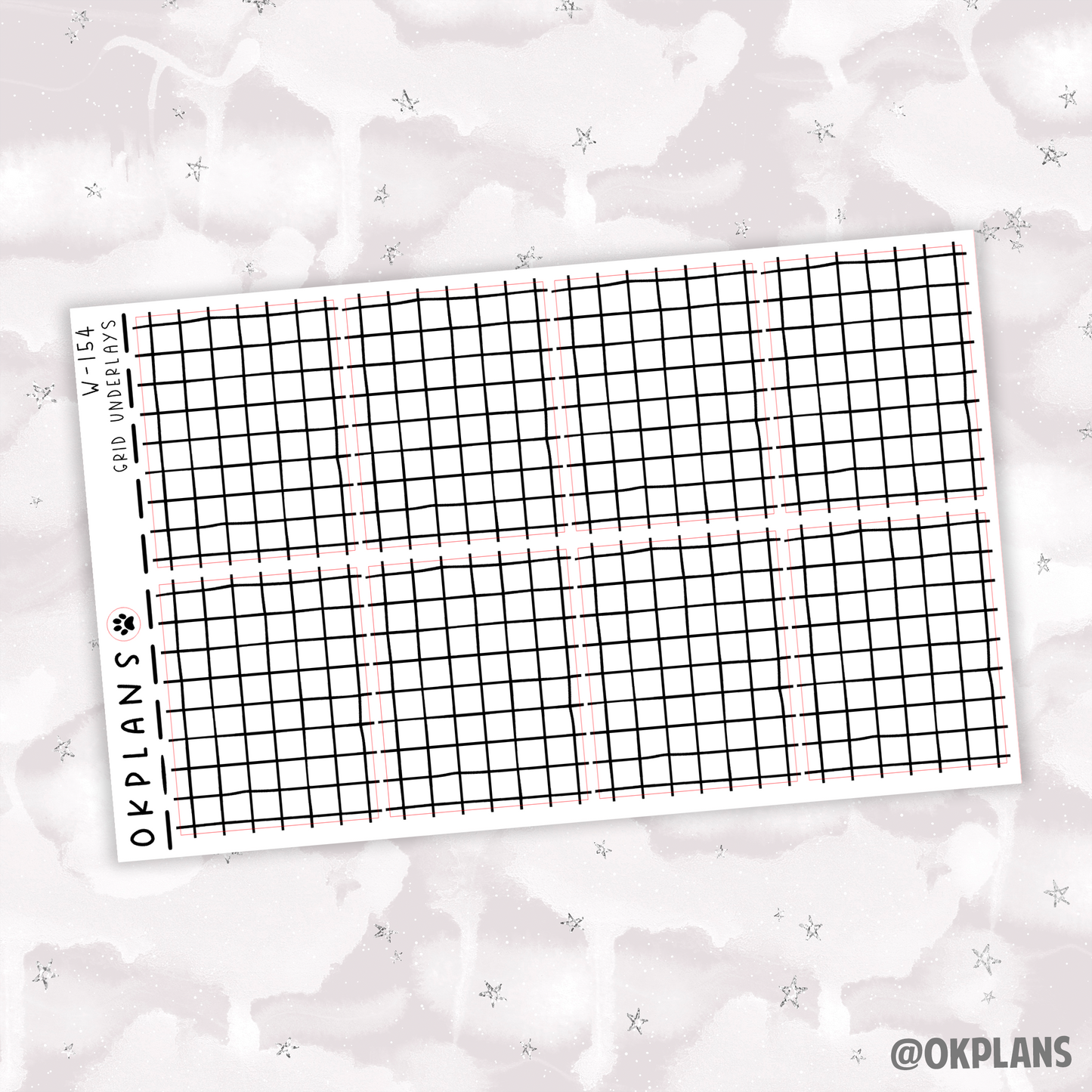 Grid Underlays // Printable // W-154 // Foiled