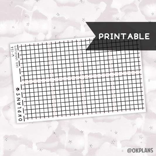 Grid Underlays // Printable // W-154 // Foiled