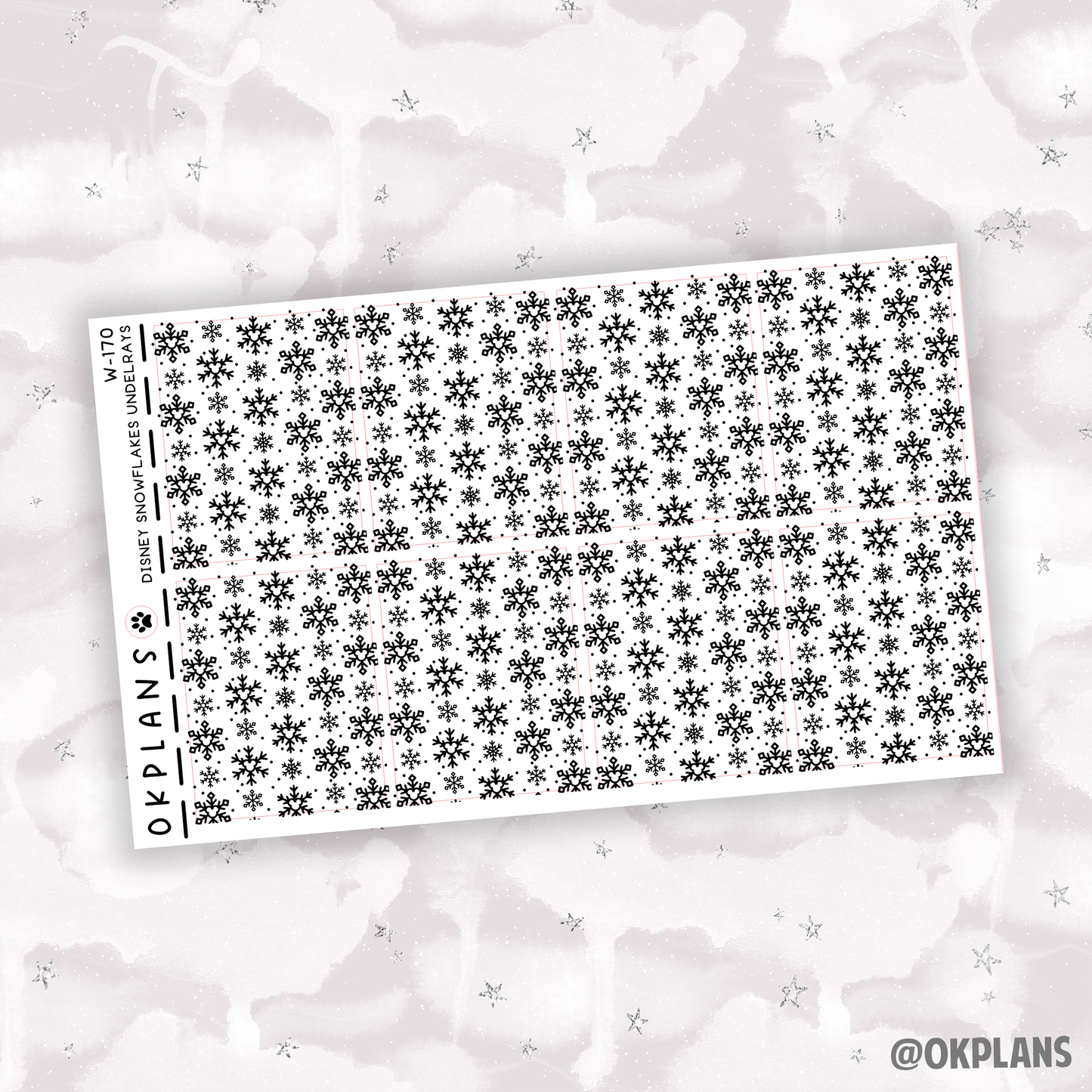 Disney Snowflakes Underlays // W-170 // Foiled