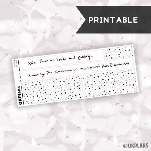 TTPD // Printable // W-204 // 15mm Washi // Foiled