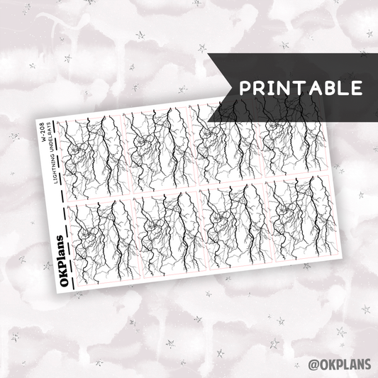 Lightning Underlays // Printable // W-208 // Foiled