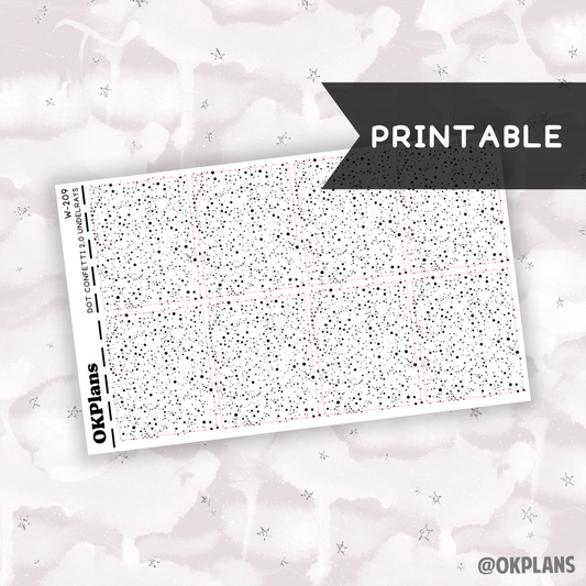 Dot Confetti 2.0 Underlays // Printable // W-209 // Foiled