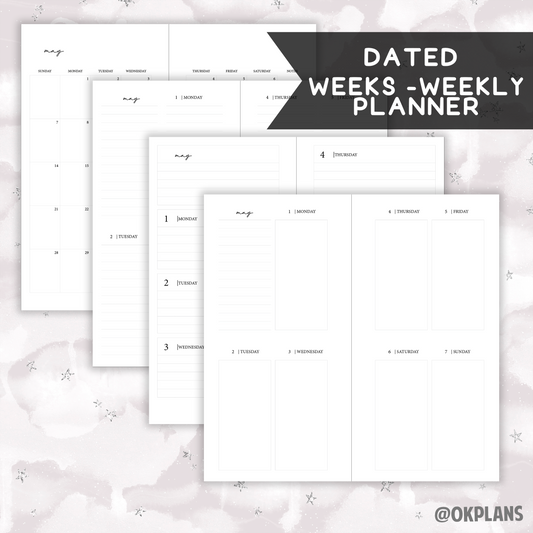 *DATED* Weeks Weekly Planner - Pick Weekly Option